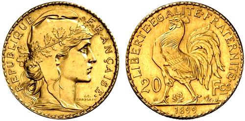 20 Francs or 1911 Marianne Liberte Egalite Fraternite