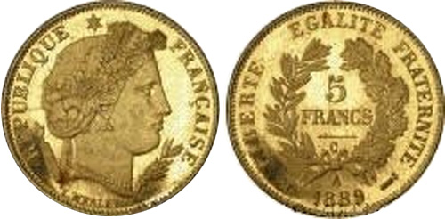 5 Francs or 1878 Ceres